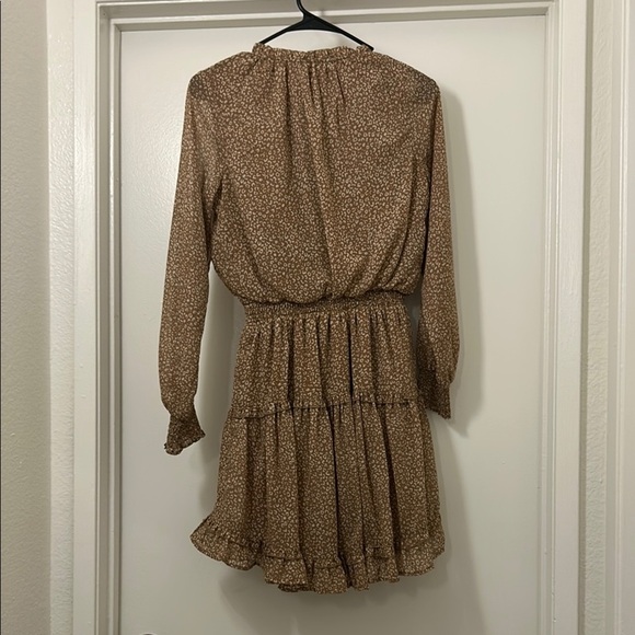 Jessica Simpson Tan and Brown Long Sleeve Sundress - Picture 2 of 5